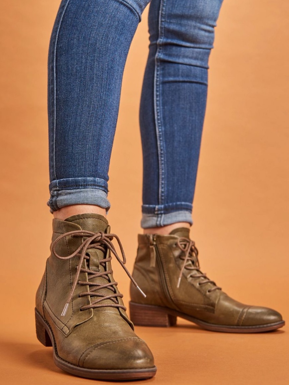 Comfortiva Cordia Ankle Boot - Army Green